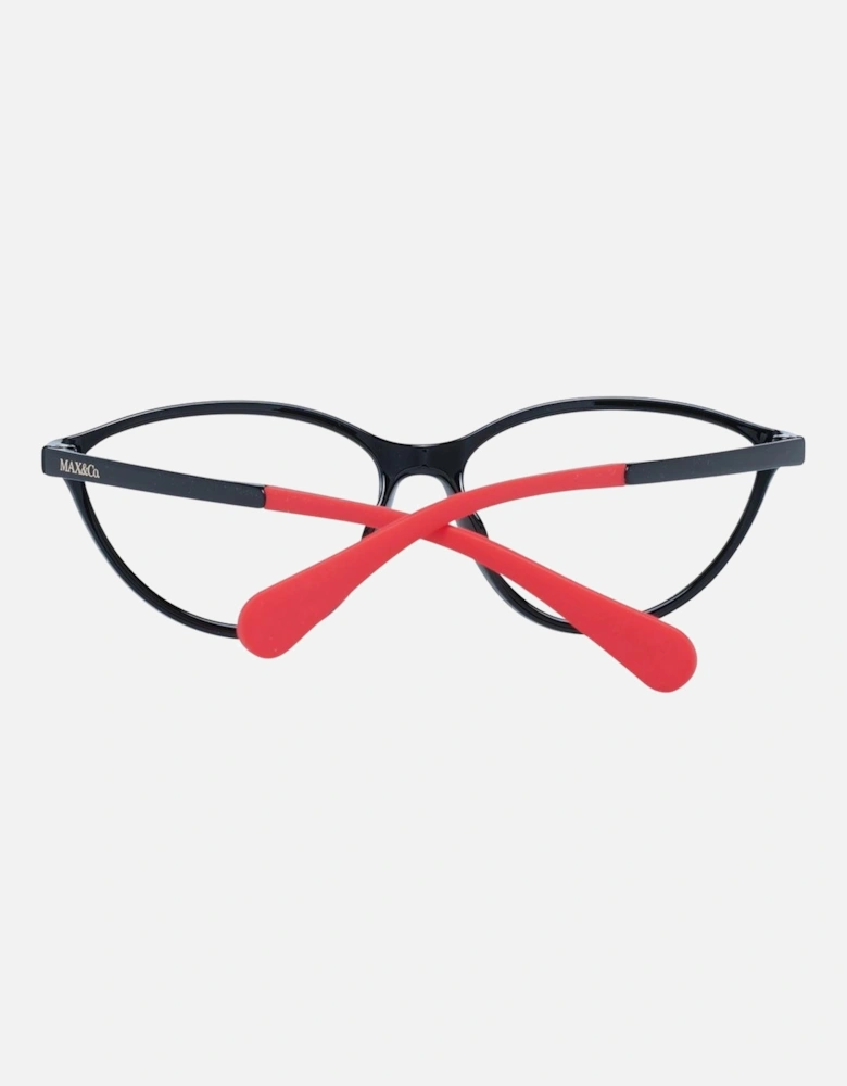 Black Plastic Cat Eye Glasses with Demo Lenses Women Frames