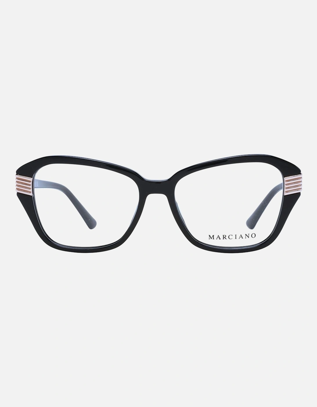 Black Plastic Rectangle Glasses with Spring Hinge Women Frames