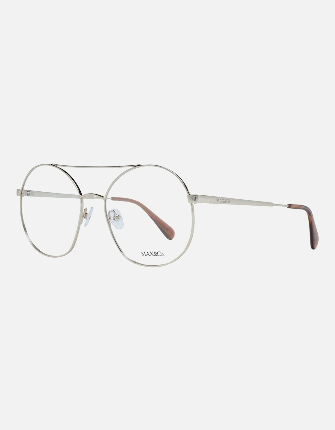 Gold Round Metal Frame Glasses with Demo Lenses Women, 5 of 4