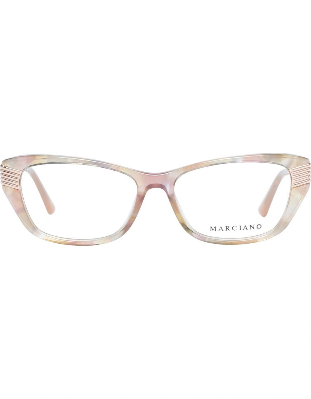 Beige Cat Eye Glasses with Demo Lenses and Spring Hinge Women Frames