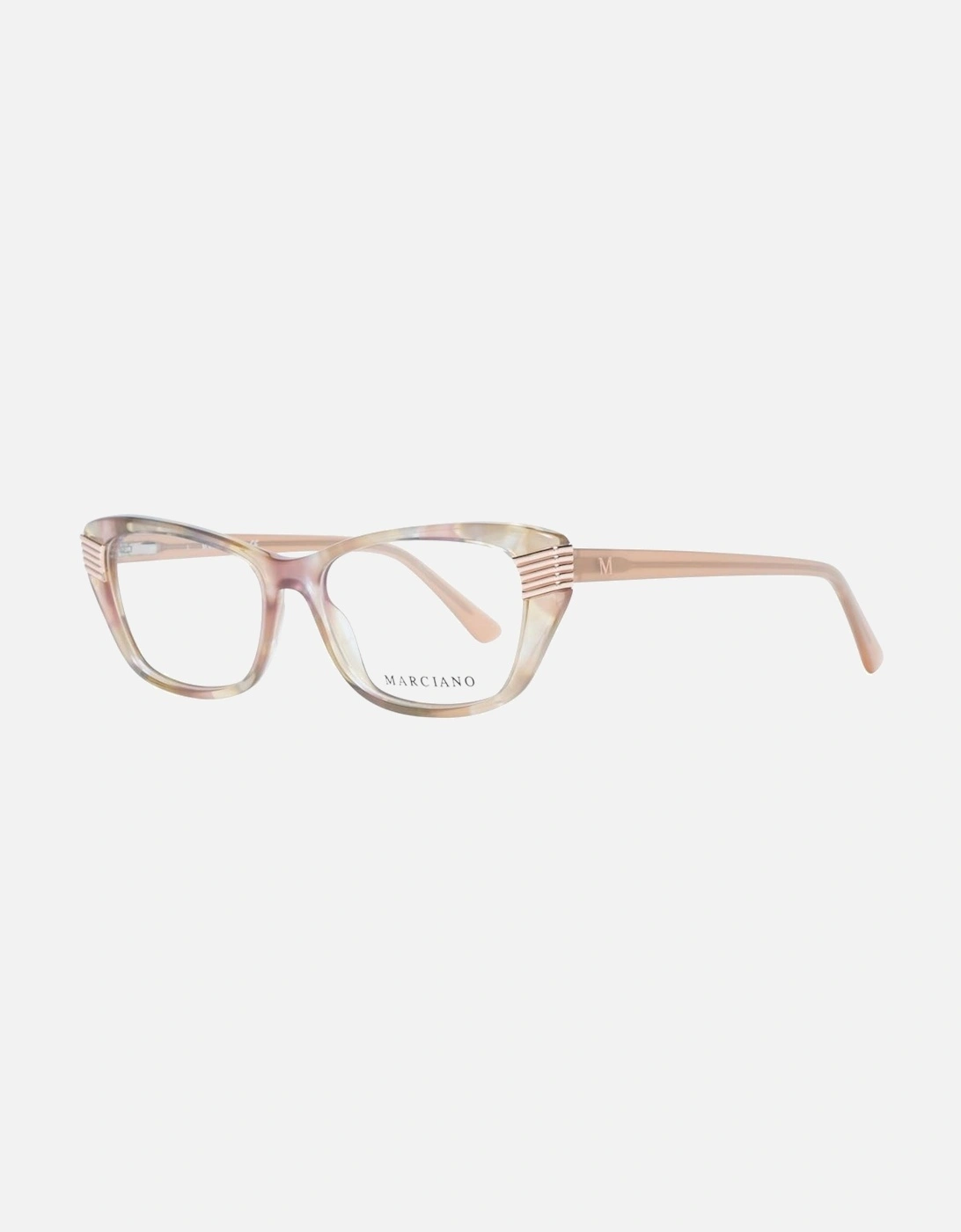 Beige Cat Eye Glasses with Demo Lenses and Spring Hinge Women Frames, 4 of 3