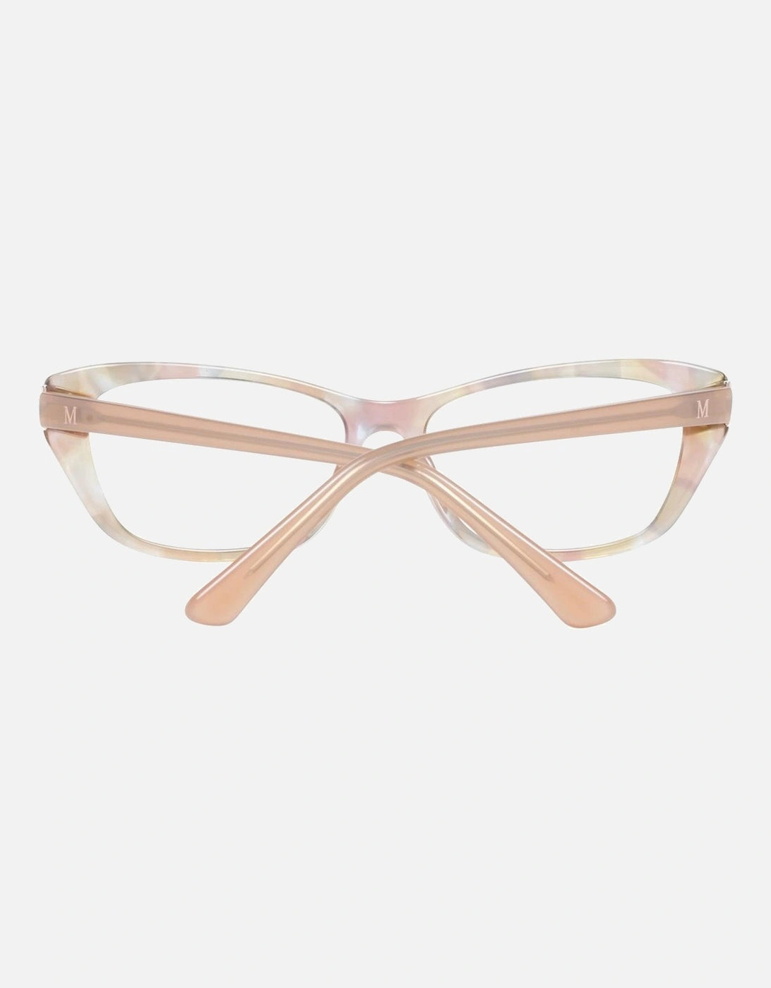 Beige Cat Eye Glasses with Demo Lenses and Spring Hinge Women Frames