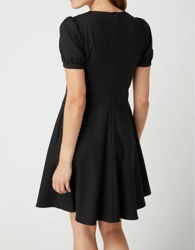 Heart Embellished Aline Mini Dress Women - Black Dresses