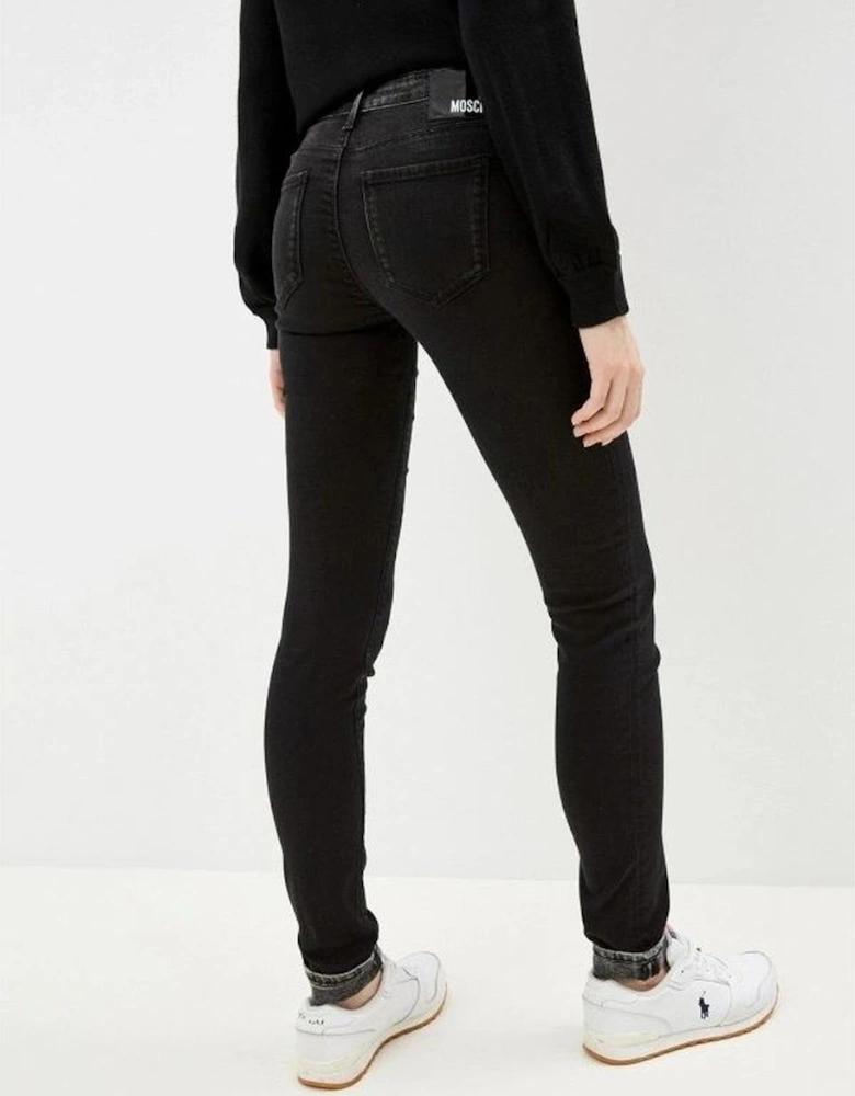Overdyed Stretch Slim Fit Jeans Women - Black Jeans