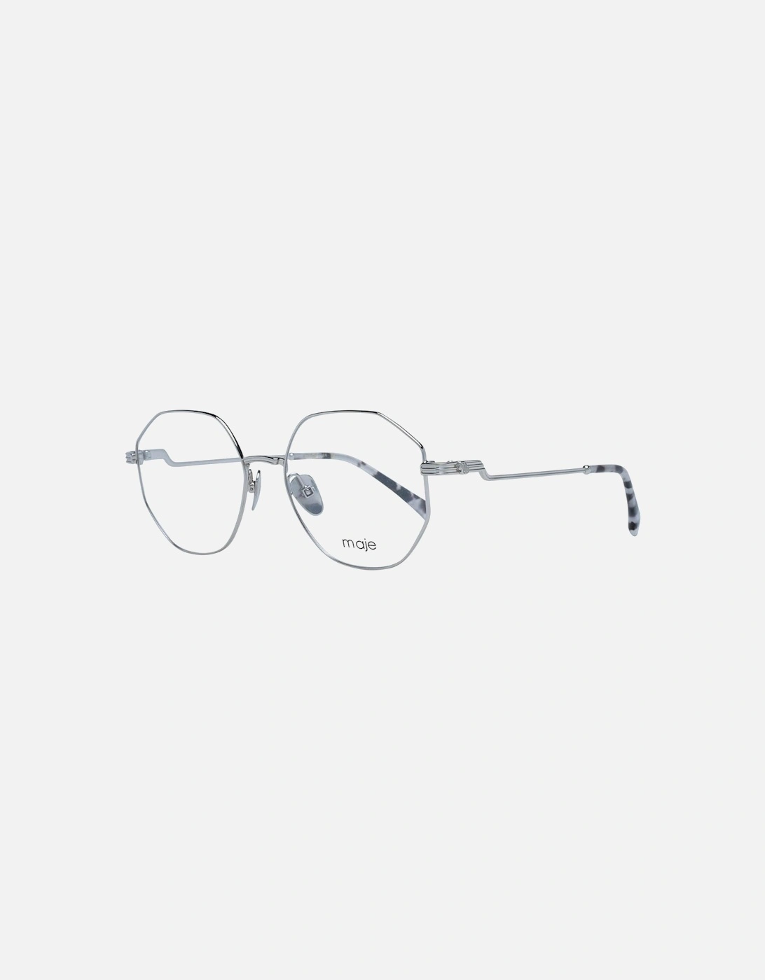 Silver Round Metal Frame Glasses with Demo Plastic Lenses Women, 4 of 3