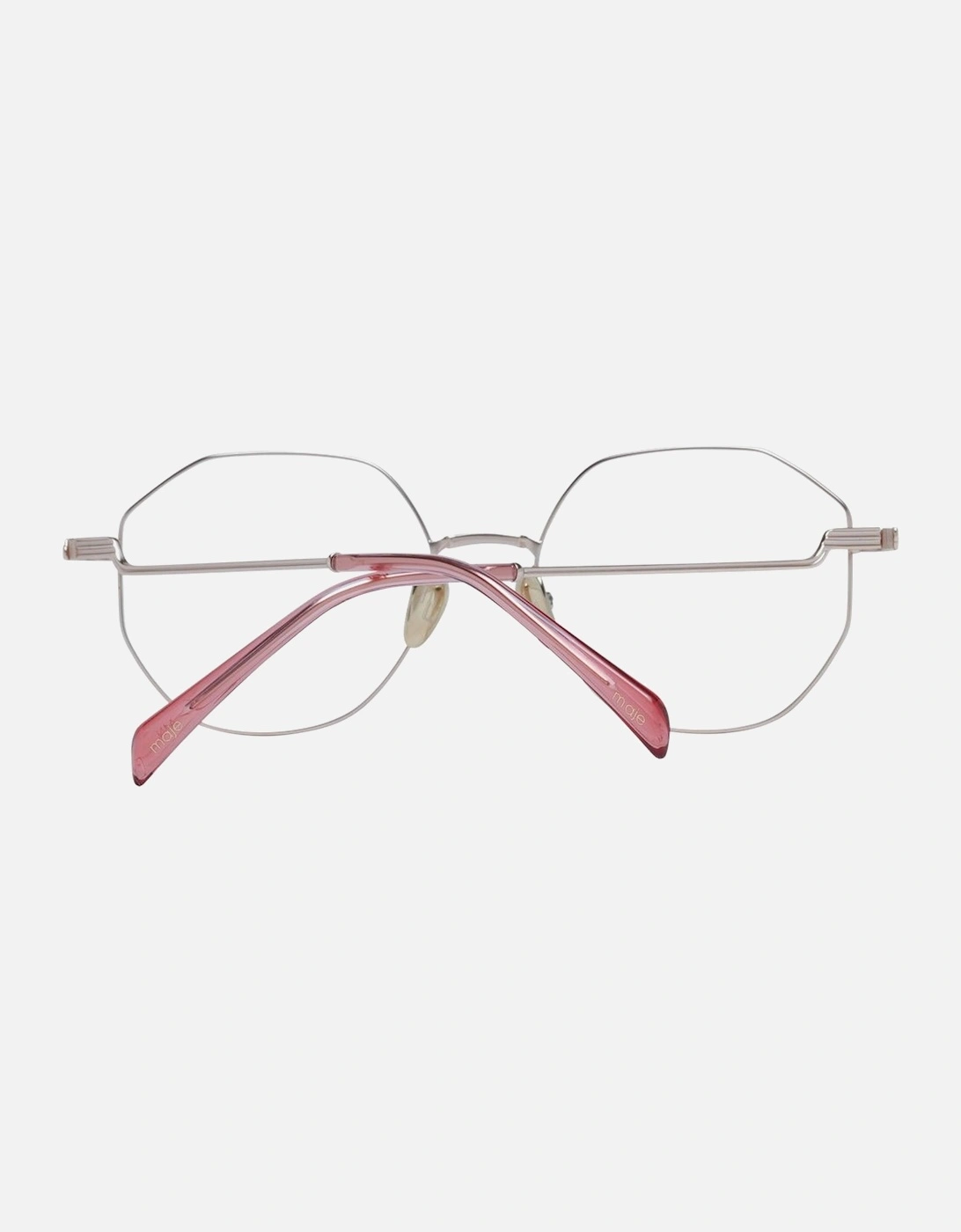 Gold Metal Round Frame Glasses with Demo Lenses - 52-17-140 Women