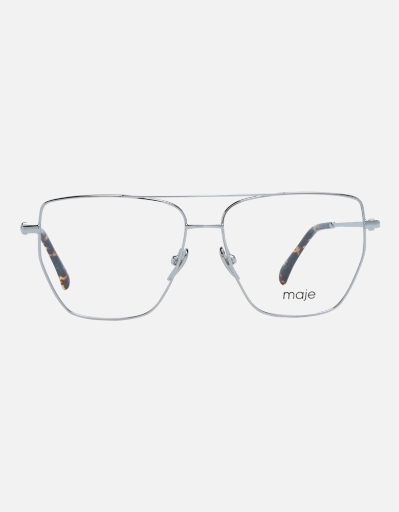 Silver Aviator Style Demo Glasses with Branded Case. Women Frames