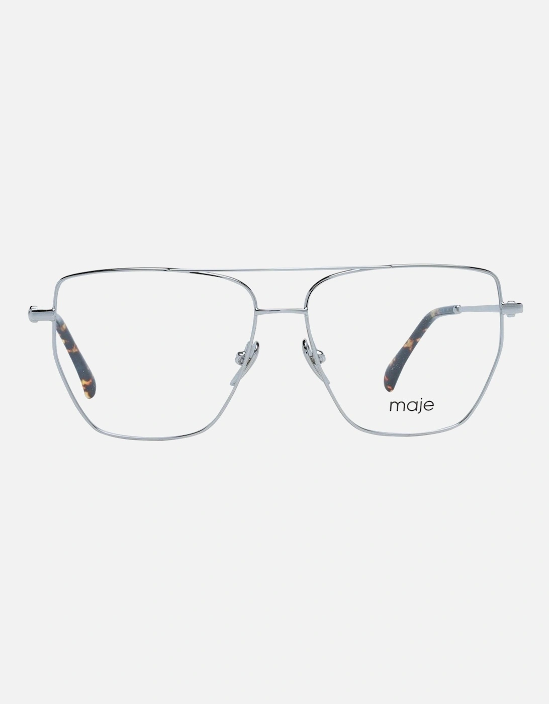Silver Aviator Style Demo Glasses with Branded Case. Women Frames