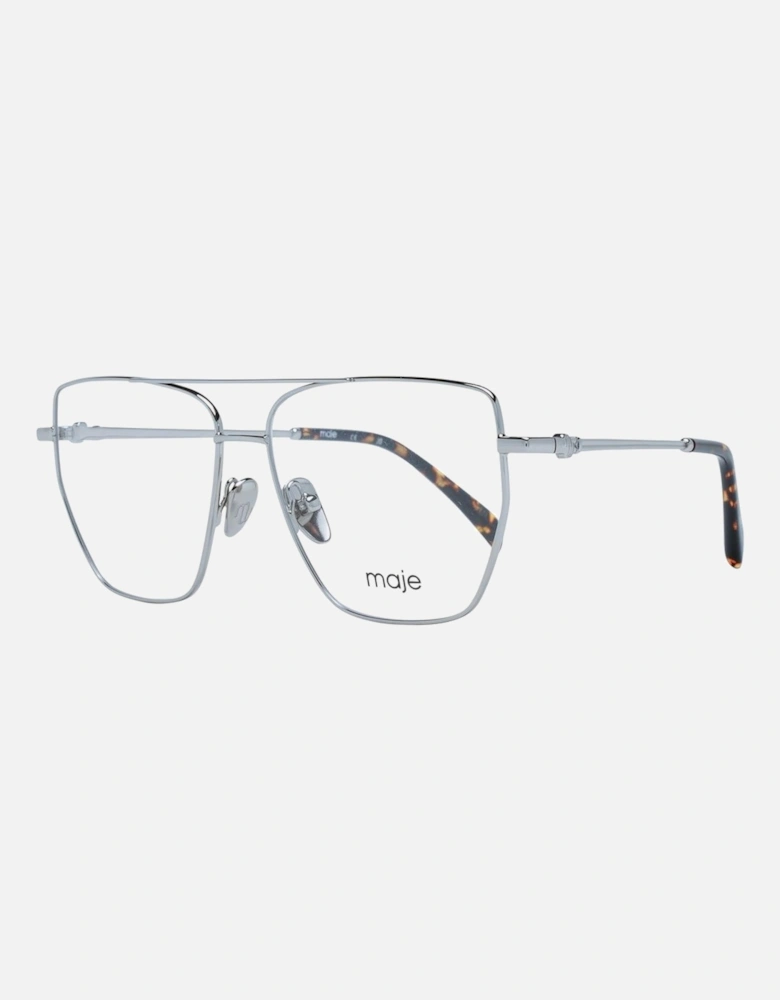 Silver Aviator Style Demo Glasses with Branded Case. Women Frames