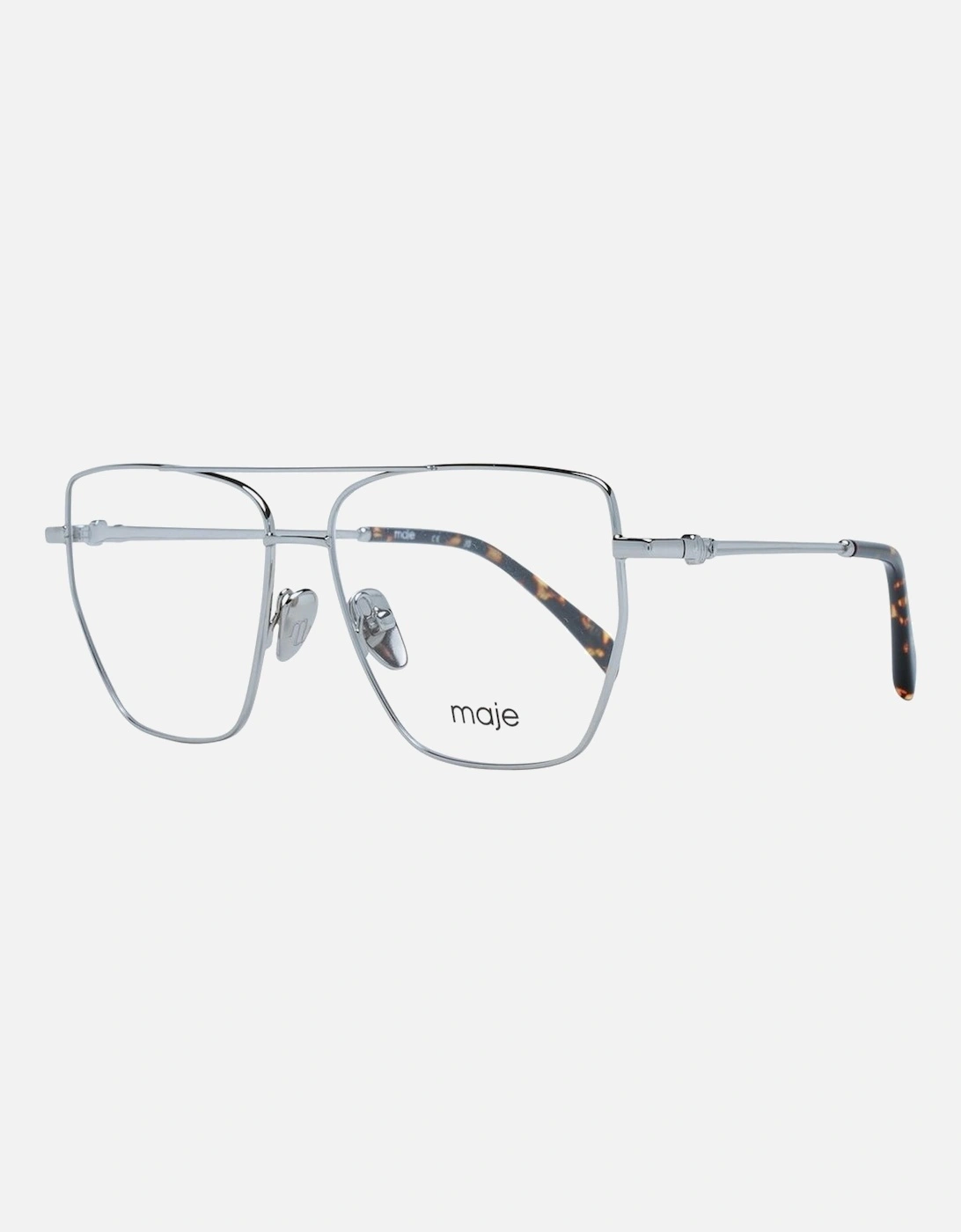 Silver Aviator Style Demo Glasses with Branded Case. Women Frames, 4 of 3