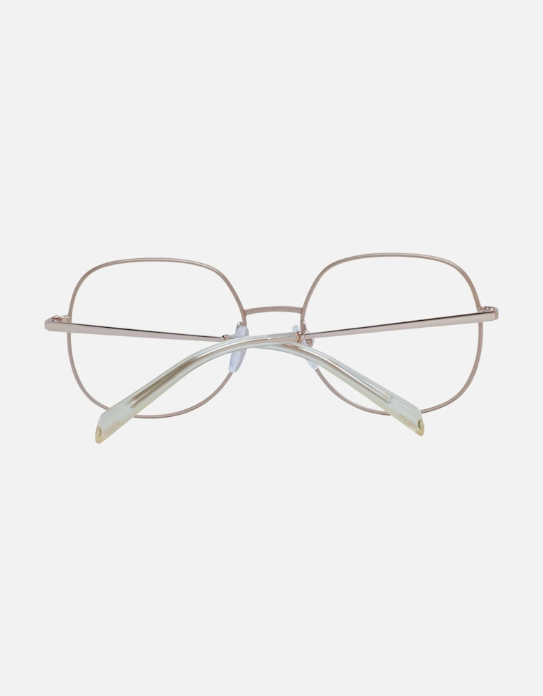Gold Stainless Steel Square Frame Demo Glasses Women