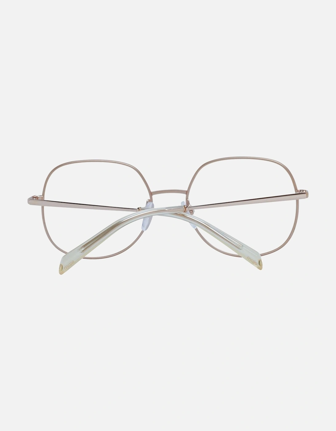Gold Stainless Steel Square Frame Demo Glasses Women