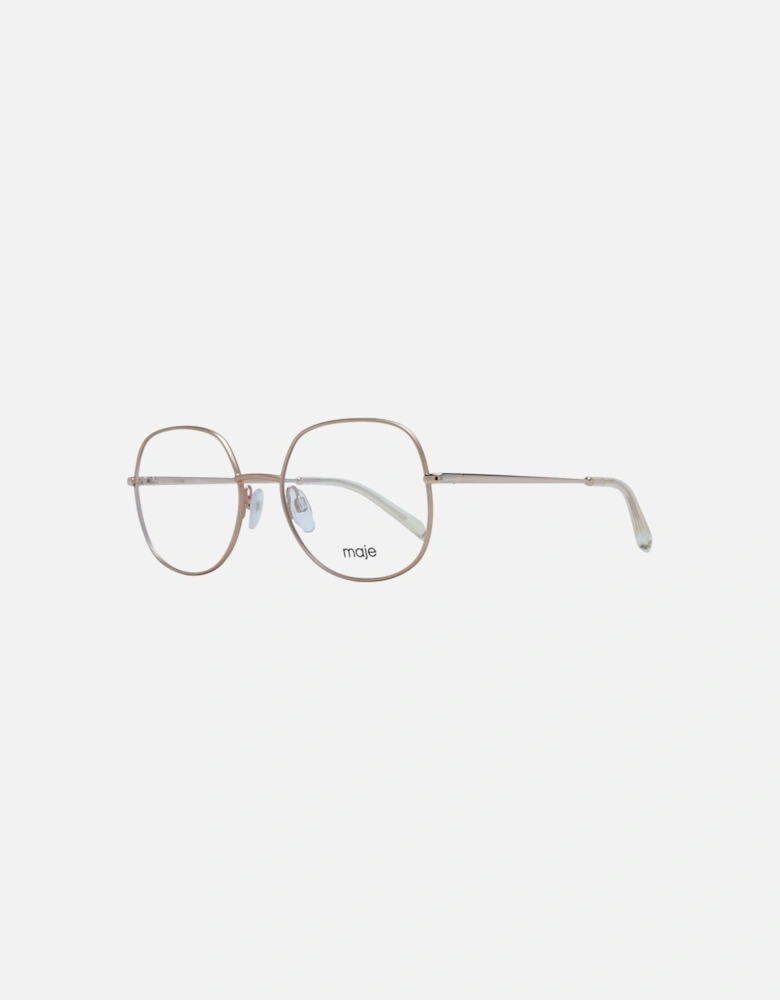 Gold Stainless Steel Square Frame Demo Glasses Women