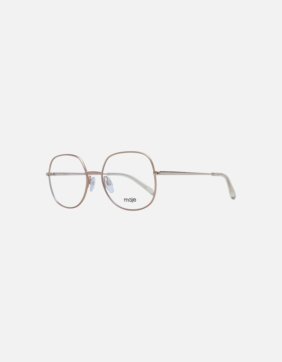 Gold Stainless Steel Square Frame Demo Glasses Women, 4 of 3