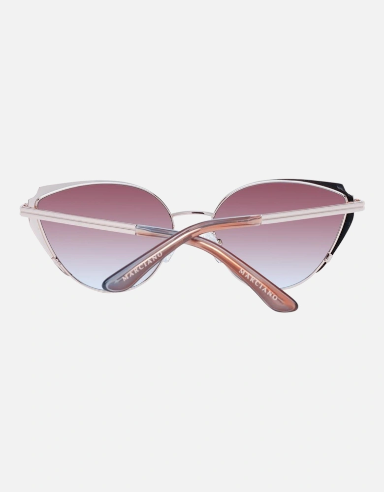 Rose Gold Cat Eye Sunglasses - Gradient Lenses (Filter Category 3)
