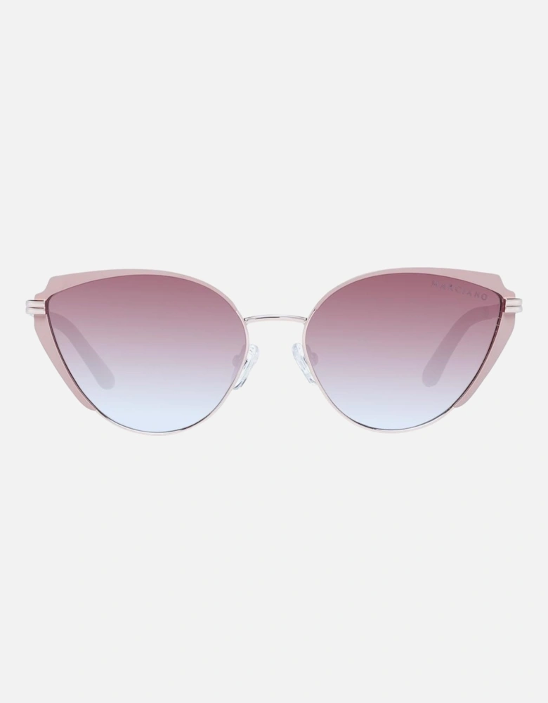 Rose Gold Cat Eye Sunglasses - Gradient Lenses (Filter Category 3)
