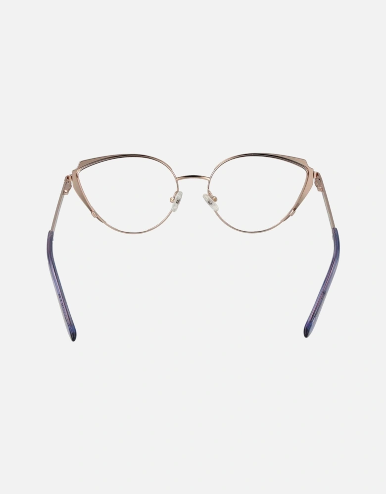 Cat Eye Full-Rim Metal Frame Glasses Women - Blue