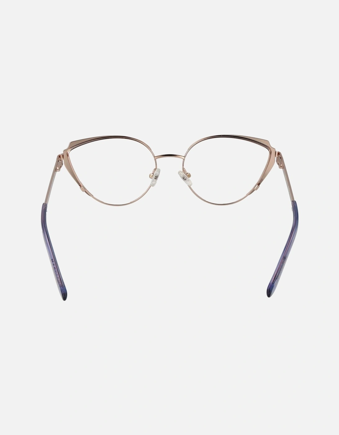 Cat Eye Full-Rim Metal Frame Glasses Women - Blue