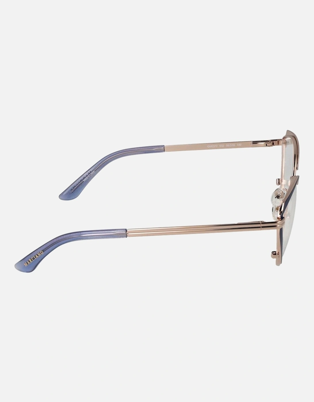 Cat Eye Full-Rim Metal Frame Glasses Women - Blue