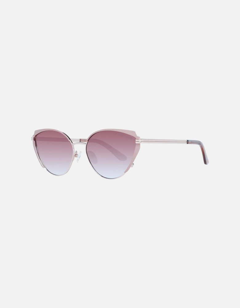 Rose Gold Cat Eye Sunglasses - Gradient Lenses (Filter Category 3)