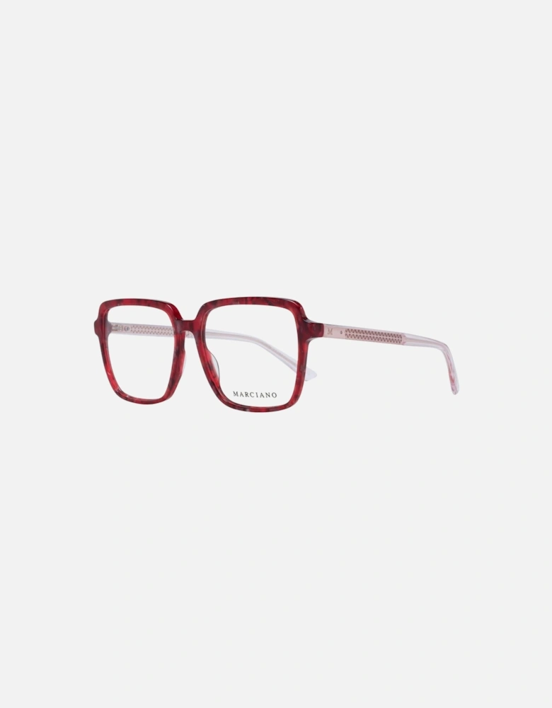 Full-Rim Square Plastic Frame Glasses Women - Burgundy