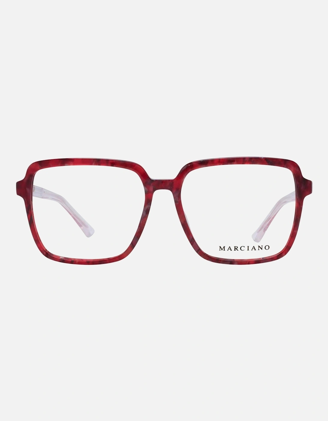 Full-Rim Square Plastic Frame Glasses Women - Burgundy