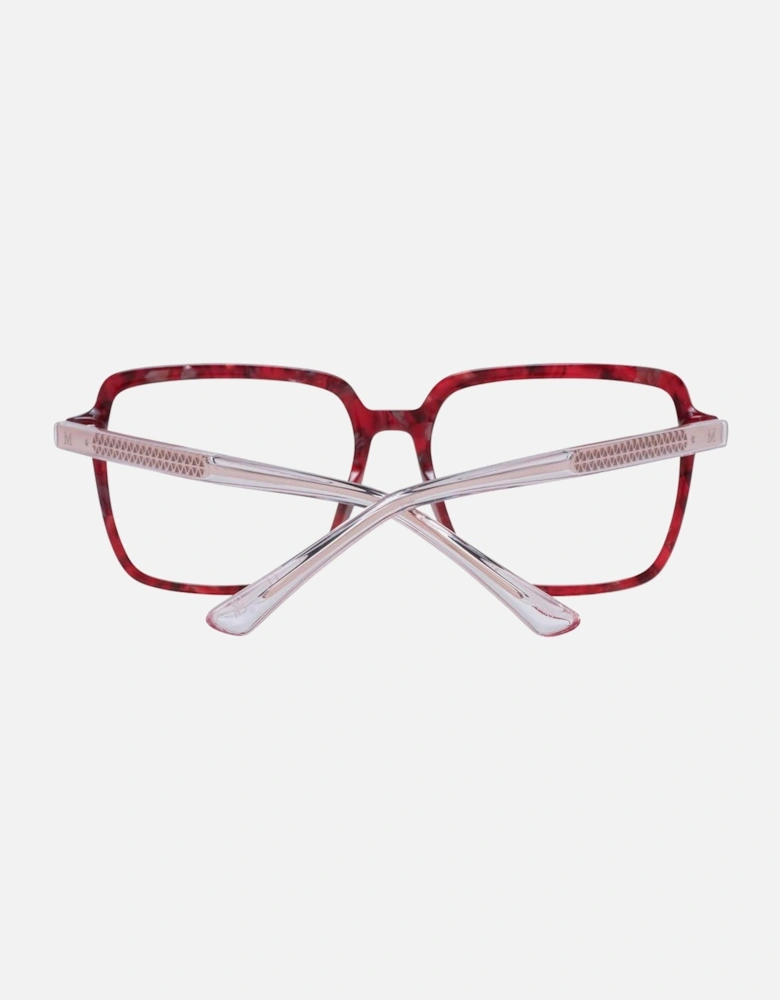 Full-Rim Square Plastic Frame Glasses Women - Burgundy