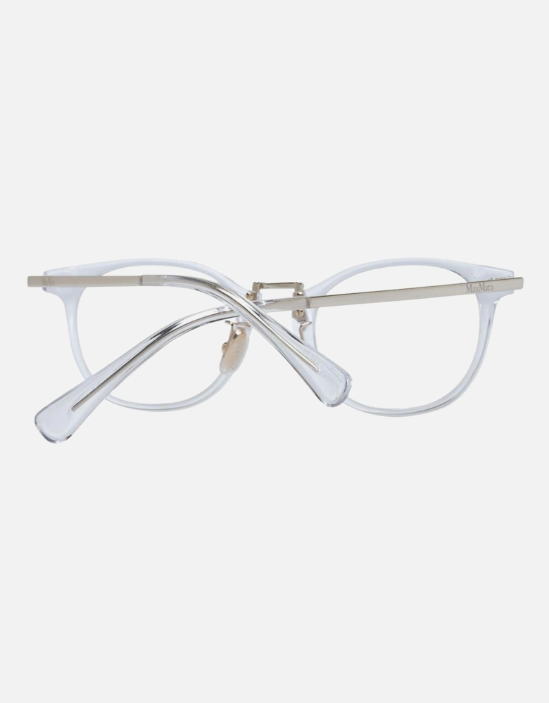White Round Plastic Demo Glasses Women Frames