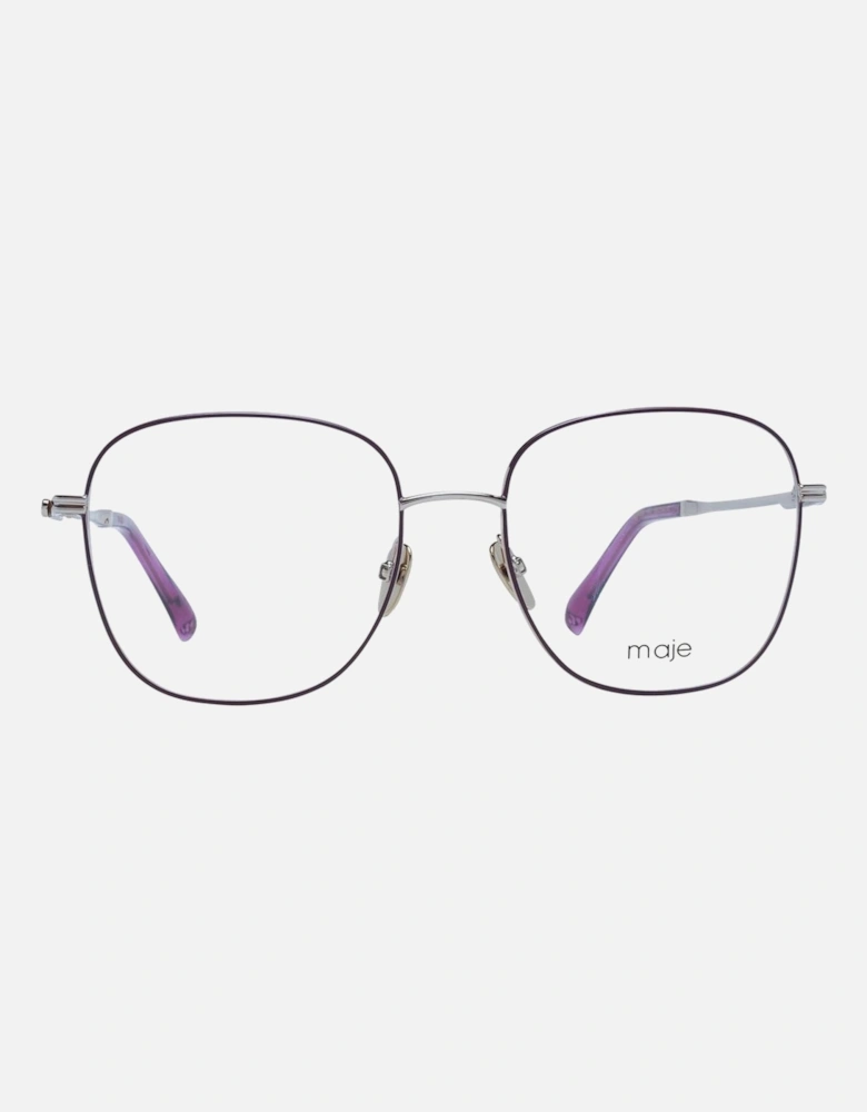 Purple Square Metal Frame Demo Glasses Women