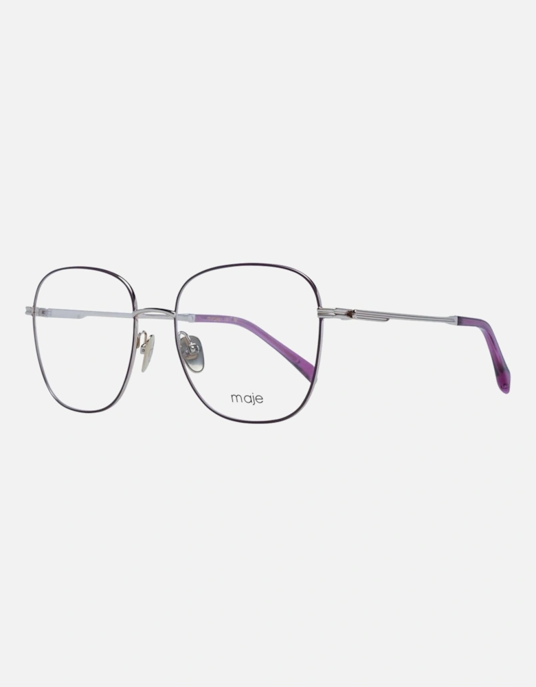 Purple Square Metal Frame Demo Glasses Women