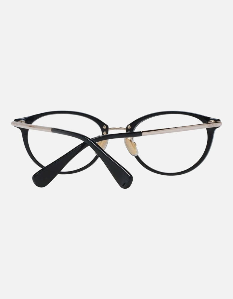Black Plastic Round Eyeglasses Women Frames
