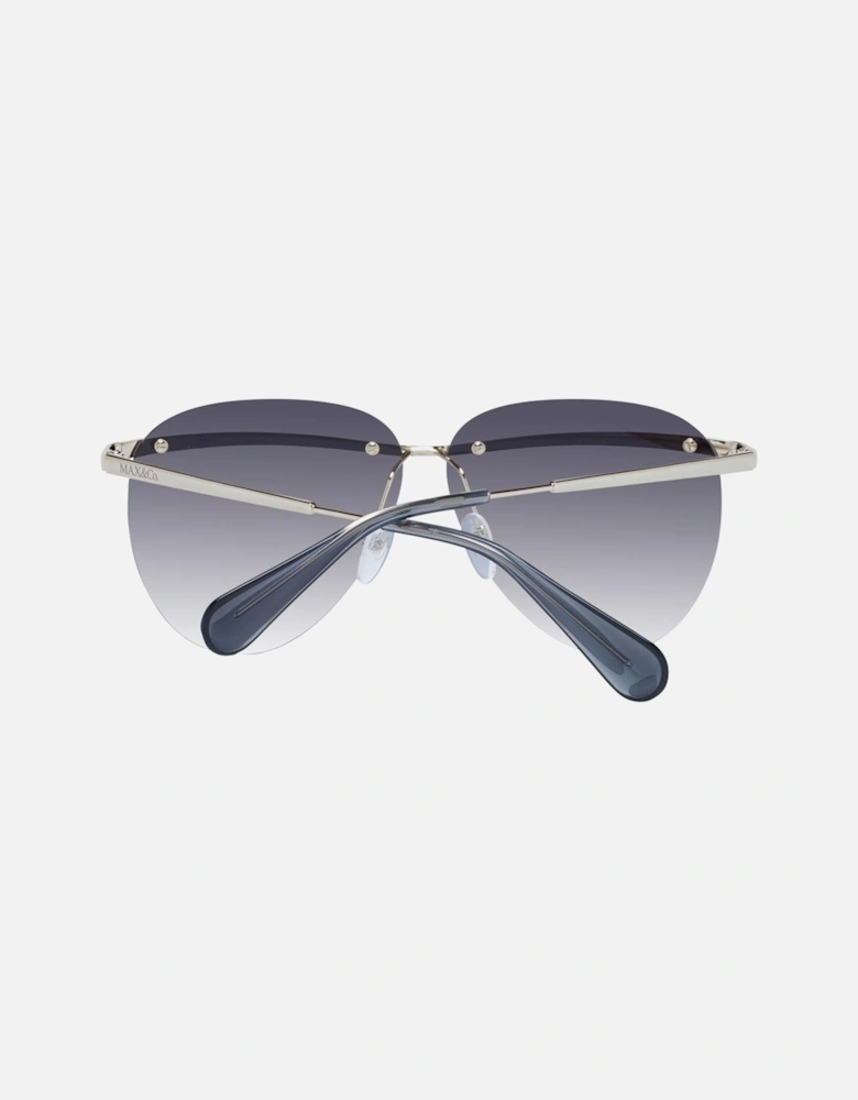 Gold Aviator Sunglasses with Grey Gradient Lenses Women