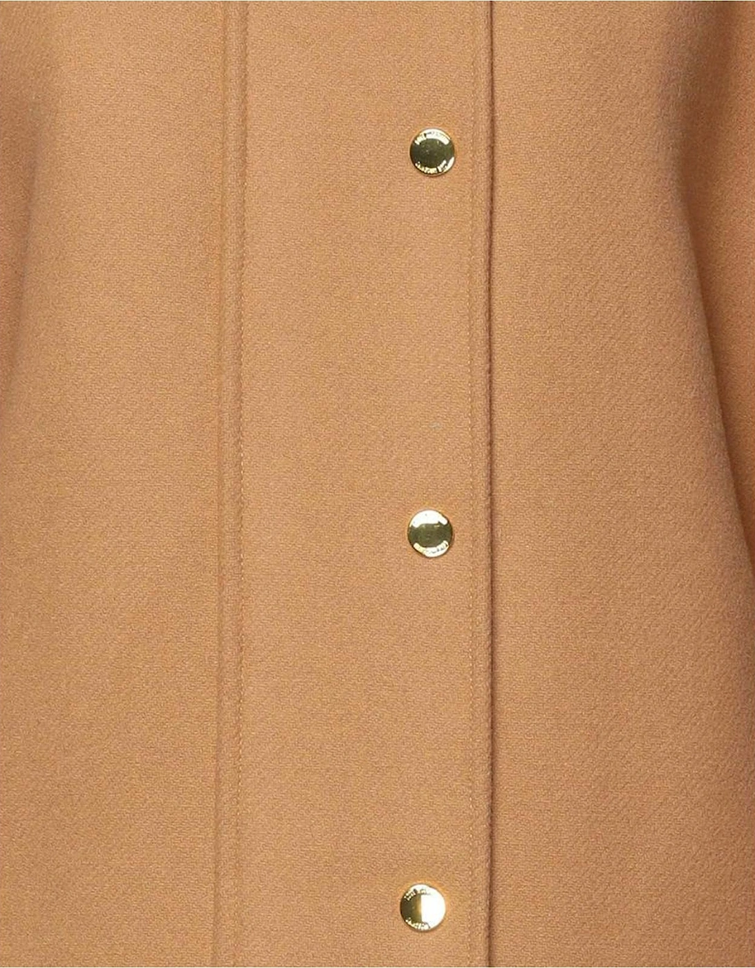Hooded Wool Coat Camel Style Women - Brown Jackets