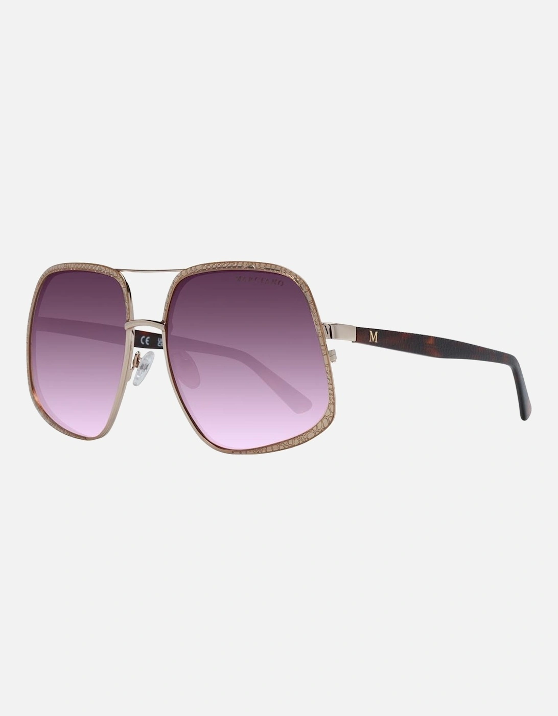 Gold Square Sunglasses with Gradient Lenses - Category 3 Protection, 4 of 3