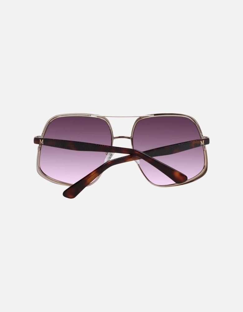 Gold Square Sunglasses with Gradient Lenses - Category 3 Protection