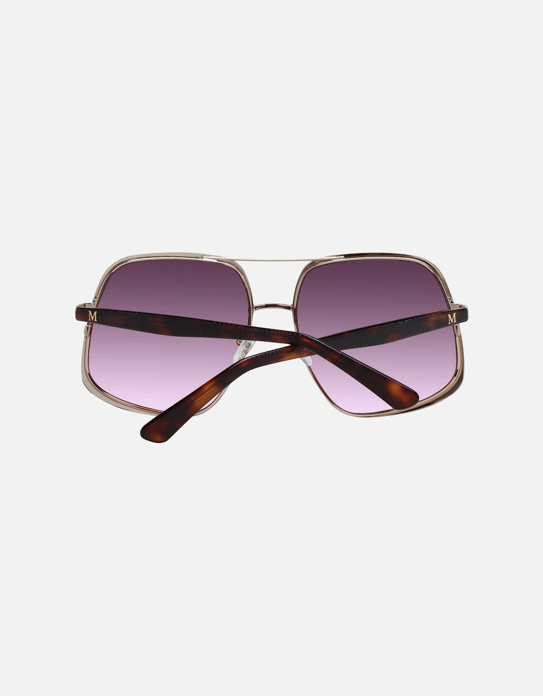 Gold Square Sunglasses with Gradient Lenses - Category 3 Protection