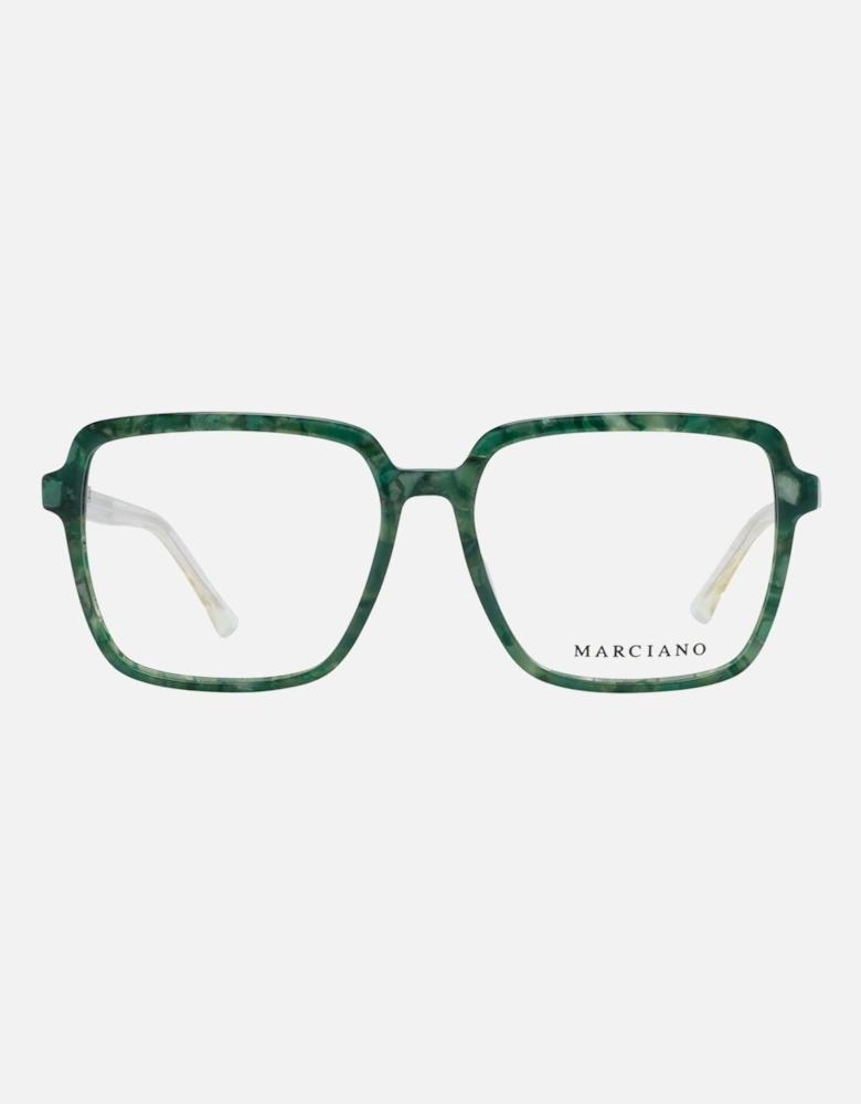 Green Full-Rim Square Plastic Glasses Women Frames