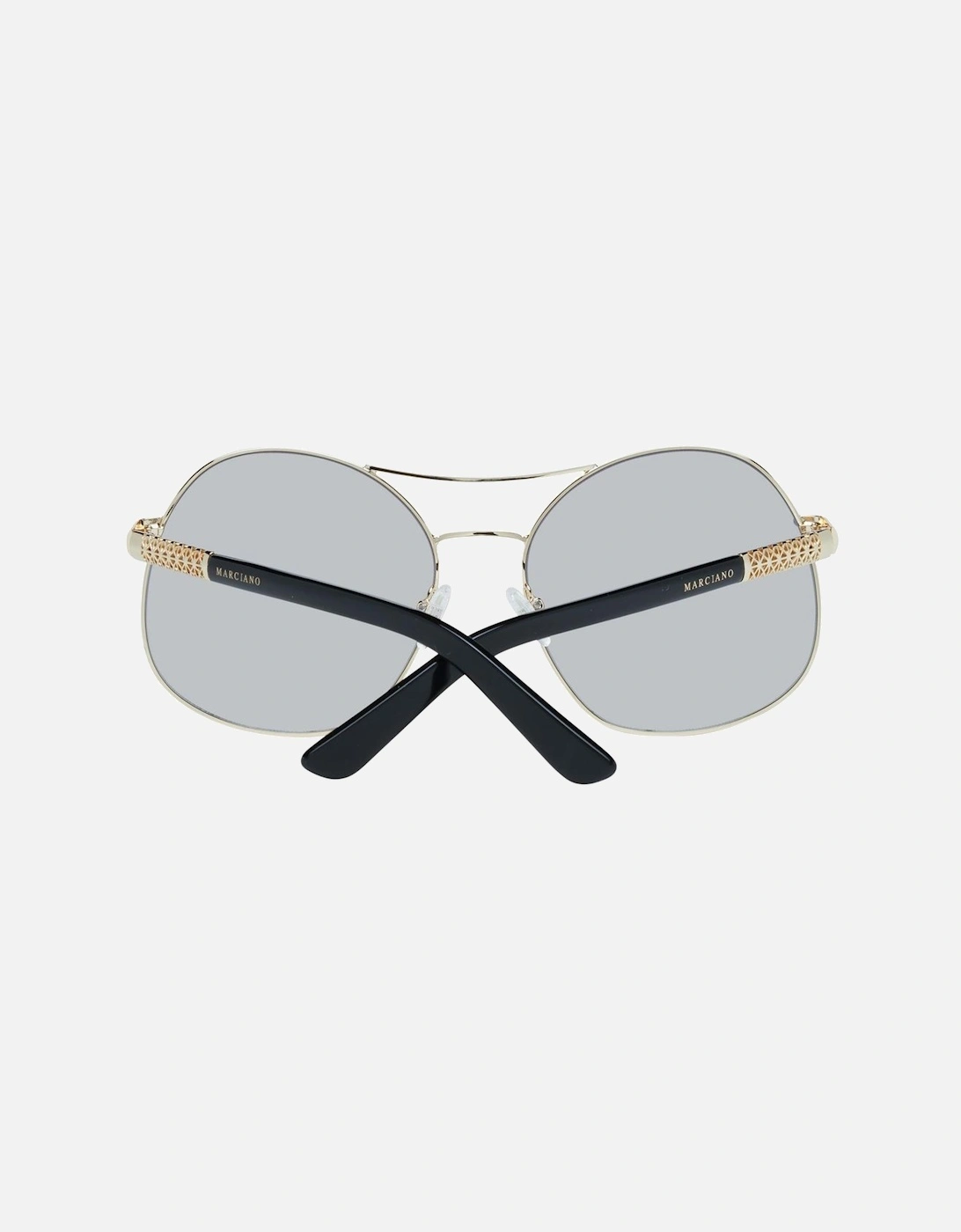 Gold Oval Sunglasses with Grey Gradient Lenses - 100% UVA & UVB