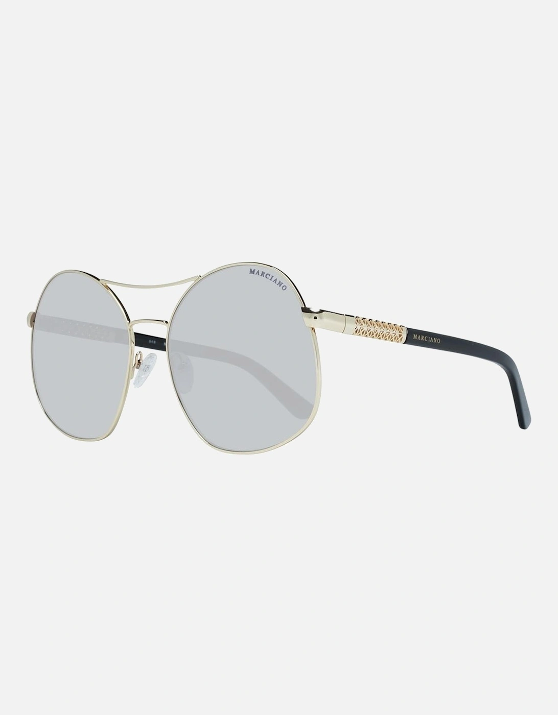 Gold Oval Sunglasses with Grey Gradient Lenses - 100% UVA & UVB, 4 of 3