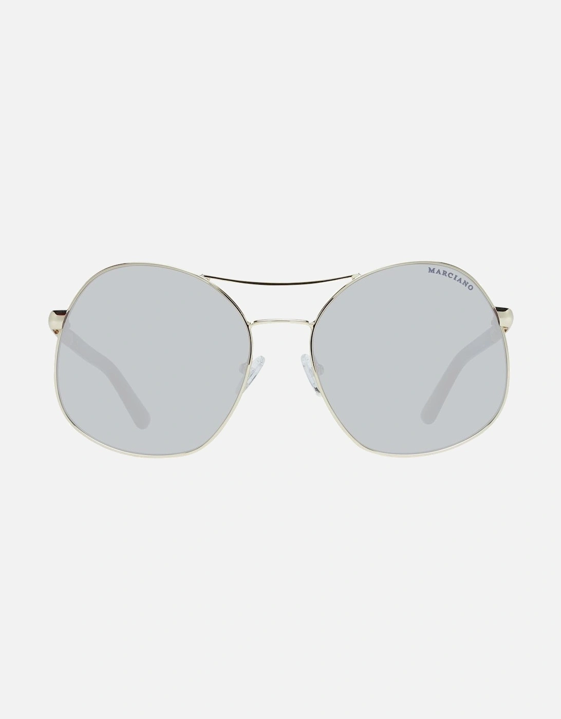 Gold Oval Sunglasses with Grey Gradient Lenses - 100% UVA & UVB