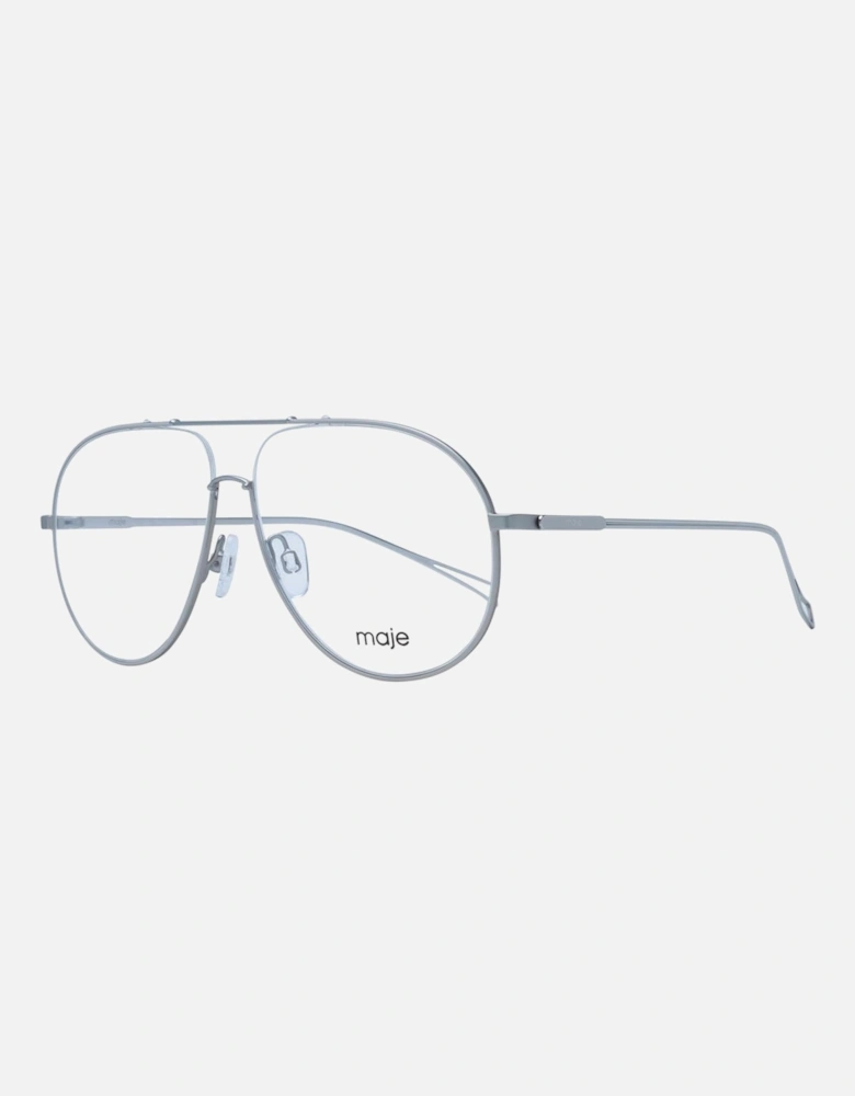 Grey Aviator Glasses with Demo Lenses and Nickel Silver Frame Women -