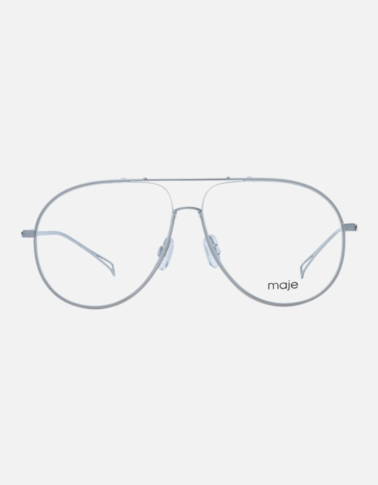 Grey Aviator Glasses with Demo Lenses and Nickel Silver Frame Women -