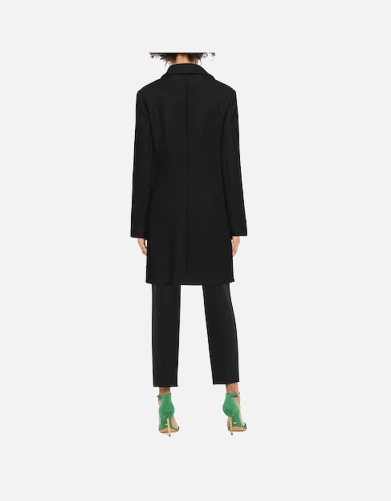 Wool Coat Heart Detail LO6953 Women - Black Jackets