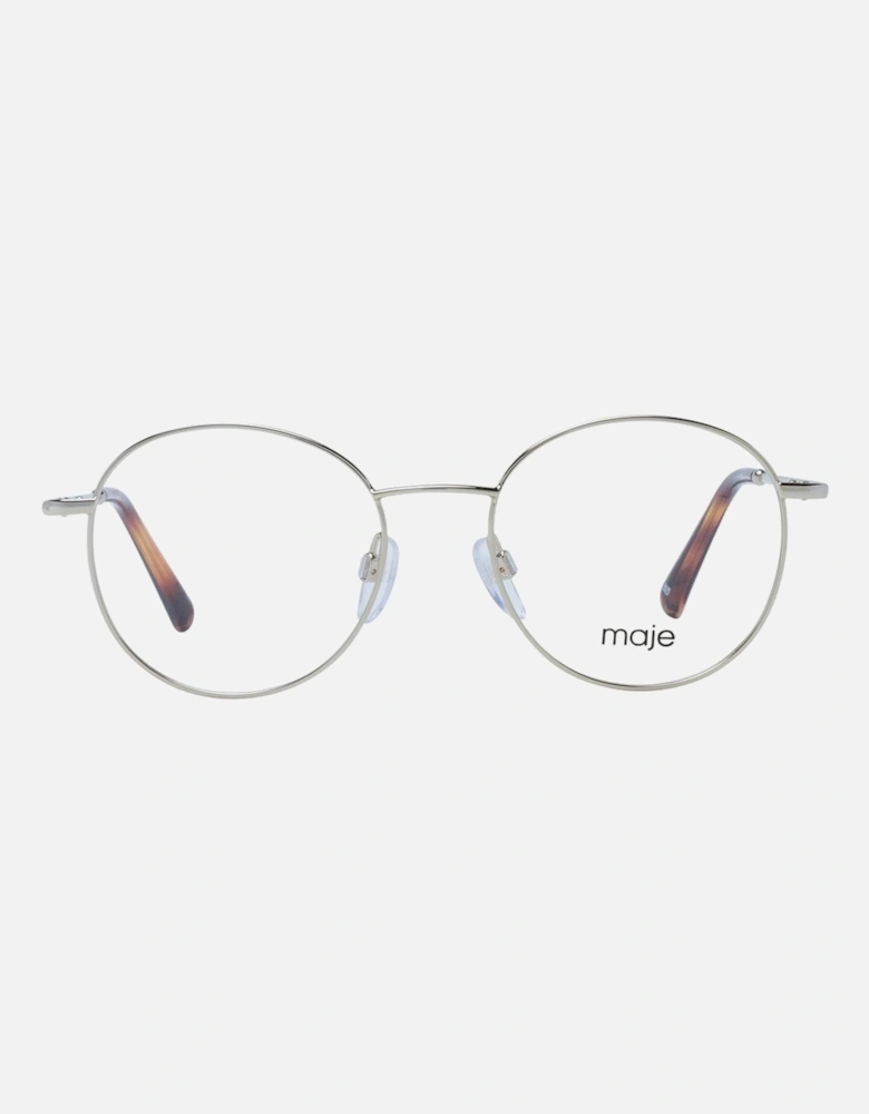 Gold Round Stainless Steel Glasses with Demo Lenses Women Frames