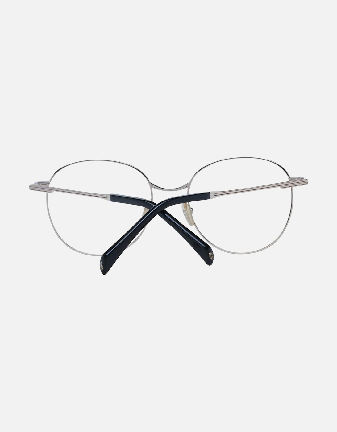 Black Metal Round Glasses with Demo Lenses - 55-19-140 Women Frames