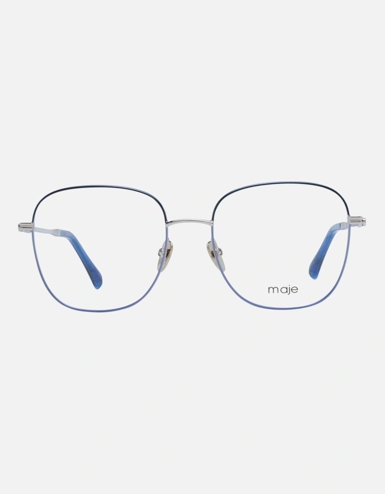 Blue Square Metal Frame Demo Glasses Women