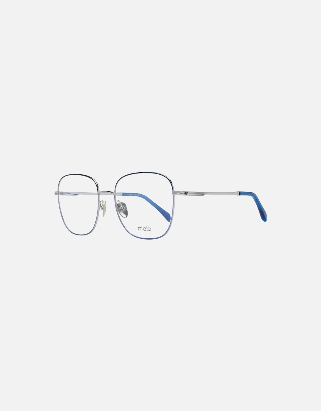 Blue Square Metal Frame Demo Glasses Women, 4 of 3