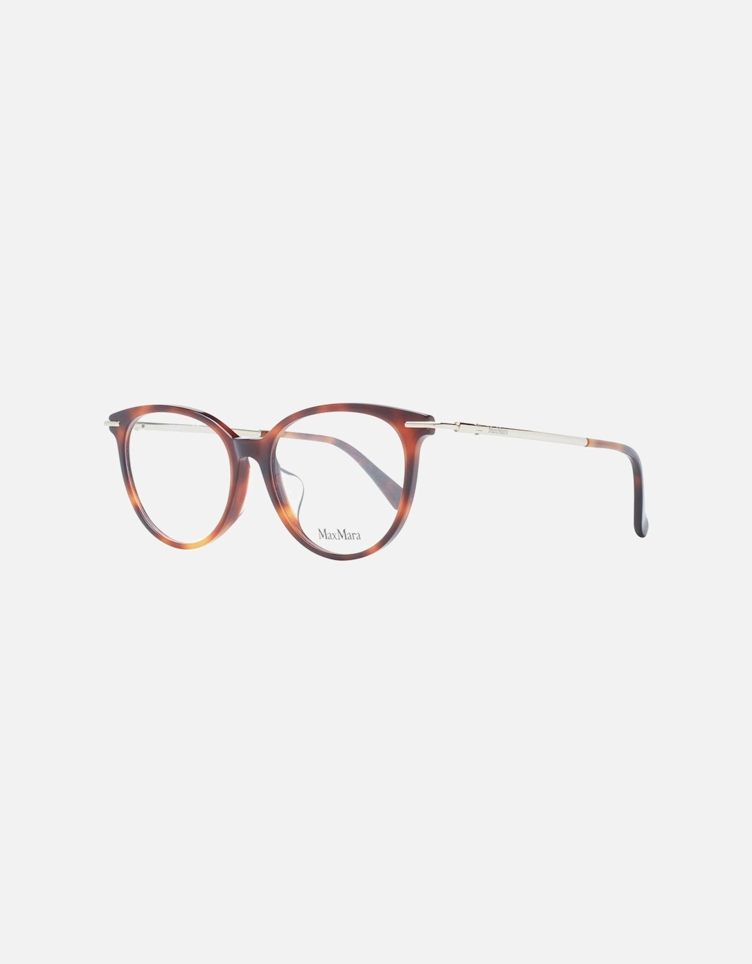 Brown Round Plastic Eyeglasses with Demo Lenses Women Frames, 4 of 3