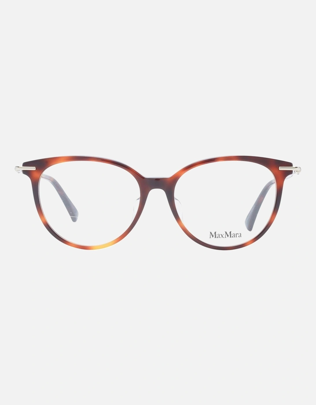 Brown Round Plastic Eyeglasses with Demo Lenses Women Frames