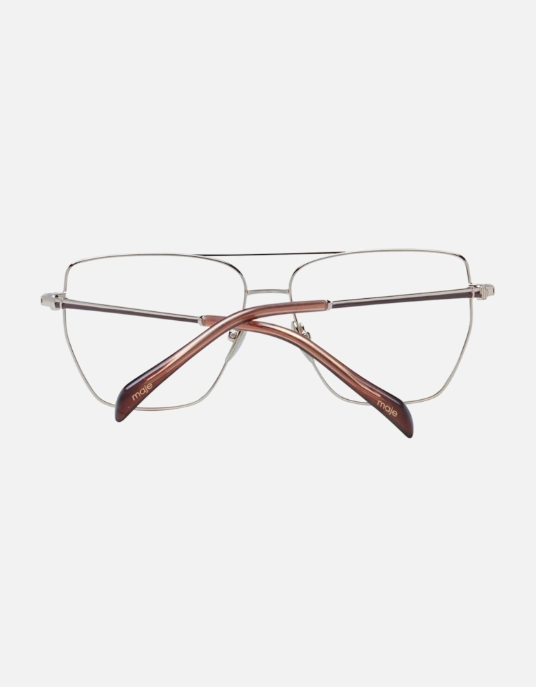 Gold Aviator Style Glasses with Plastic Lenses Women Frames